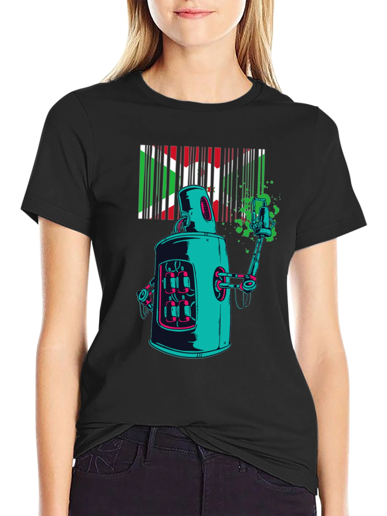 Robot Art T-Shirt - Unique Graphic Tee