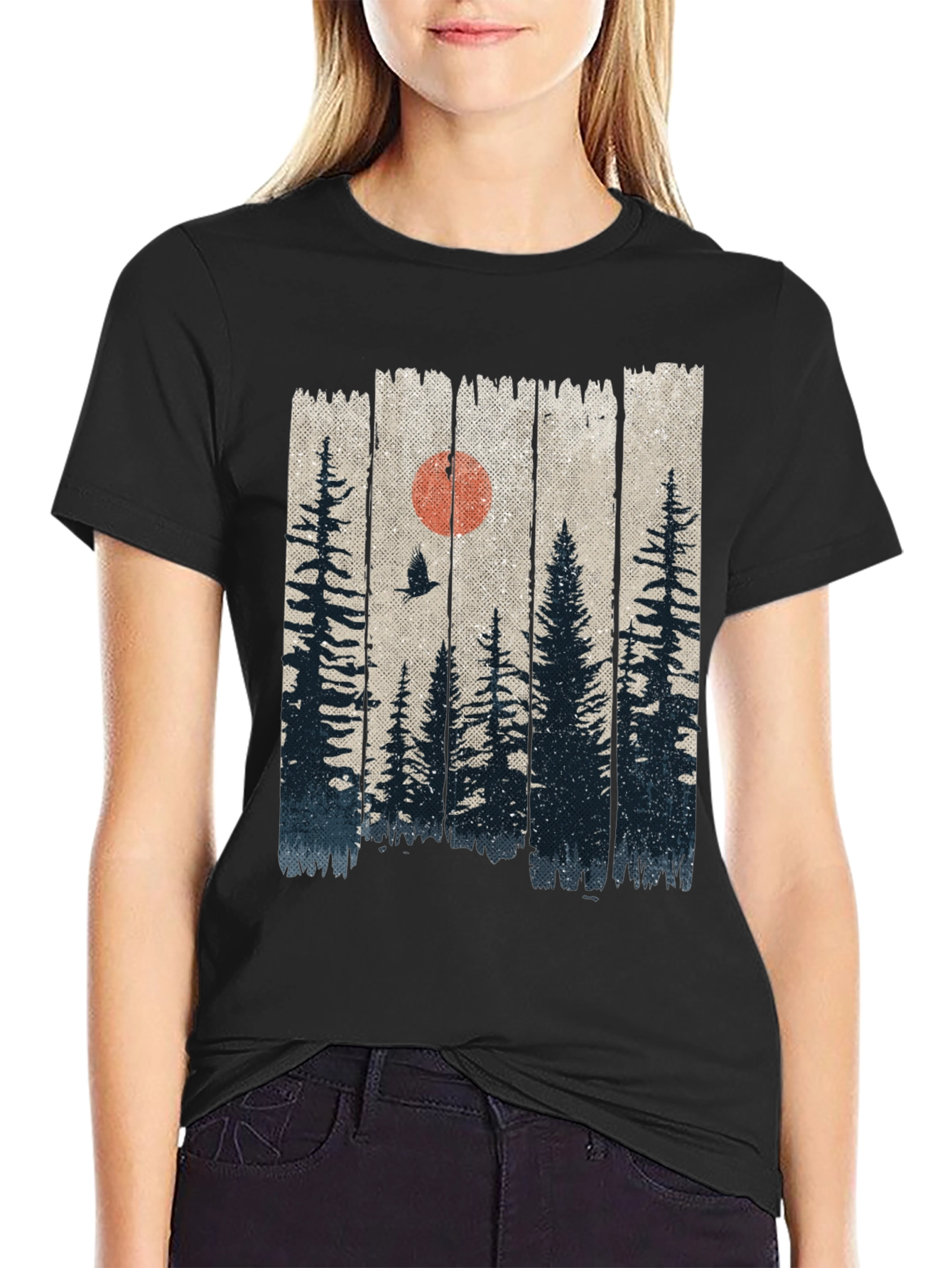 Nature Forest T-Shirt - Black