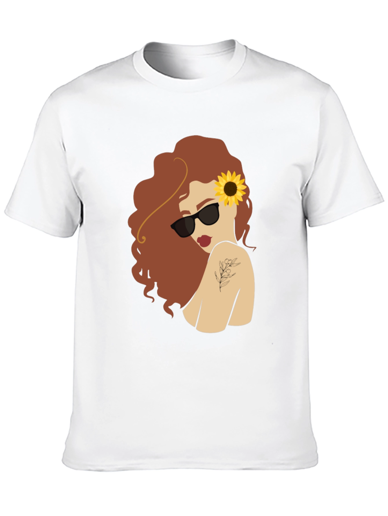 Sunflower Girl Graphic T-Shirt - Unique Fashion Tee